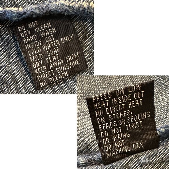 BEREK 2 by Takako Sakon Denim Jean Jacket—Crystal Buttons & Floral Lining Large - Picture 5 of 16